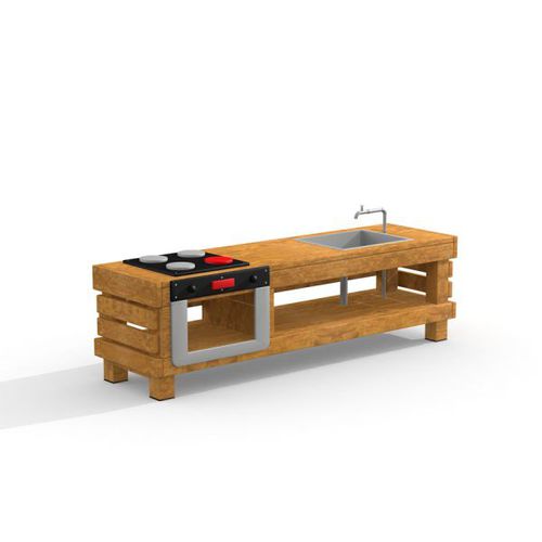 Cucina giocattolo per parco giochi - 30900 - Lars Laj - in larice / in plastica / in polietilene PE