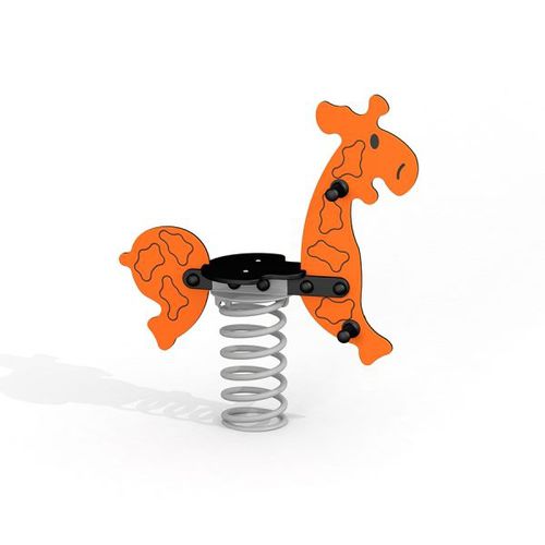 Gioco a molla giraffa - 11265  - Lars Laj - in acciaio con rivestimento a polvere / in HDPE / monoposto