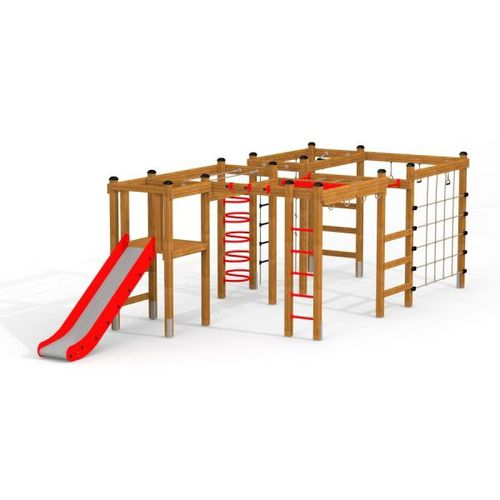 Struttura ludica per parco giochi - ACTIVITY CENTER  - Lars Laj - in legno / in acciaio inossidabile / in polipropilene