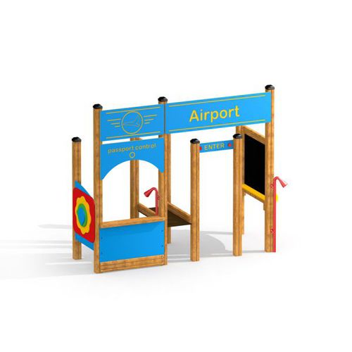 Struttura ludica per parco giochi - AIRPORT     - Lars Laj - in acciaio con rivestimento a polvere / in compensato / in plastica