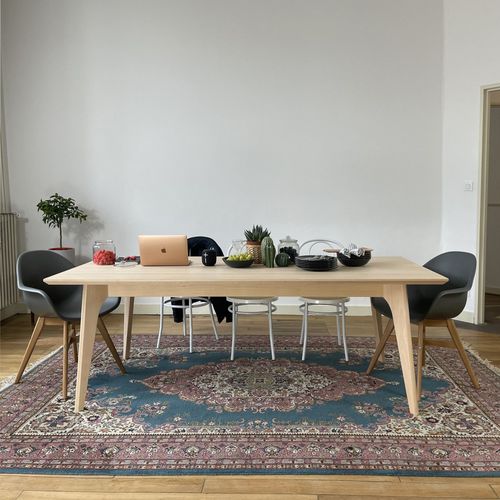 Tavolo da pranzo design scandinavo - SCANDI - Brût - in faggio / in melaminico / con supporto in faggio