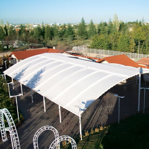 Pensilina per entrata - FRAMELESS - Designer shade solutions - per terrazza / per scala esterna / in metallo