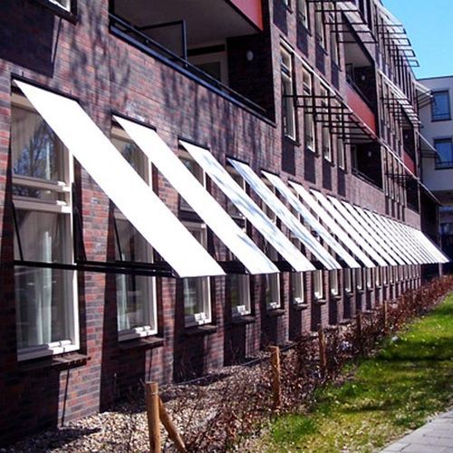 Pensilina per finestra - DROP ARM - Designer shade solutions - in metallo / in tela / piatta