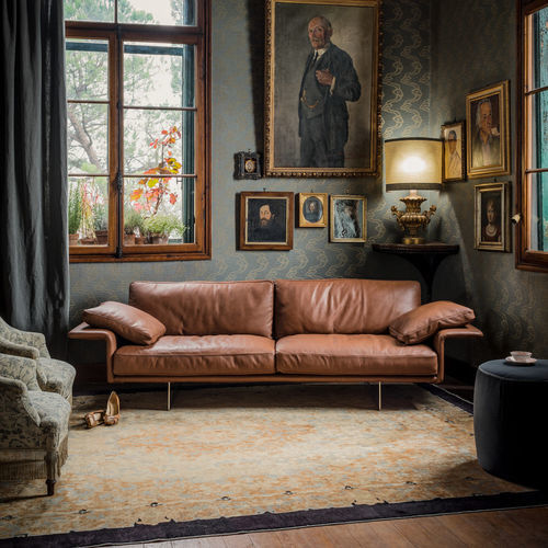 Divano modulare - Alato - Black Tie - contemporaneo / in tessuto / in pelle