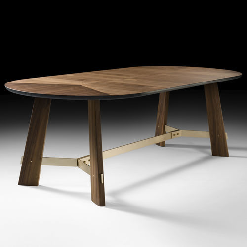Tavolo da pranzo contemporaneo - Edison - Black Tie - in MDF / con supporto in frassino / con supporto in noce