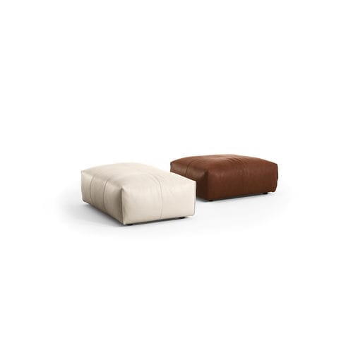 Ottomana contemporanea - Cubo - Black Tie - in tessuto / in pelle / quadrata