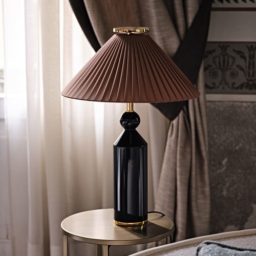 Lampada da tavolo - Nadine - Black Tie - in metallo / in legno / contemporanea