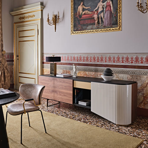 Credenza contemporanea - India - Black Tie - in noce / in MDF / in frassino