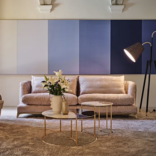 Divano contemporaneo - Brando - Black Tie - in tessuto / in pelle / con braccioli