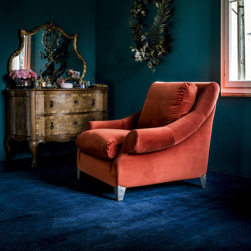 Poltrona contemporanea - Miranda - Black Tie - in tessuto / in pelle / in legno