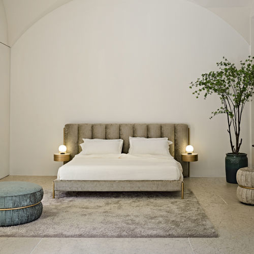 Letto matrimoniale - Ibisco - Black Tie - contemporaneo / imbottito / con testiera