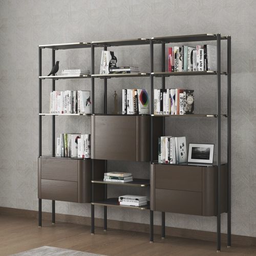 Libreria contemporanea - aman - Ana Roque - in legno / in metallo / in marmo