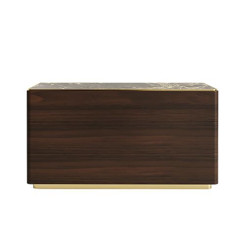 Cassettone contemporaneo - conch  - Ana Roque - in legno laccato / in metallo / in marmo