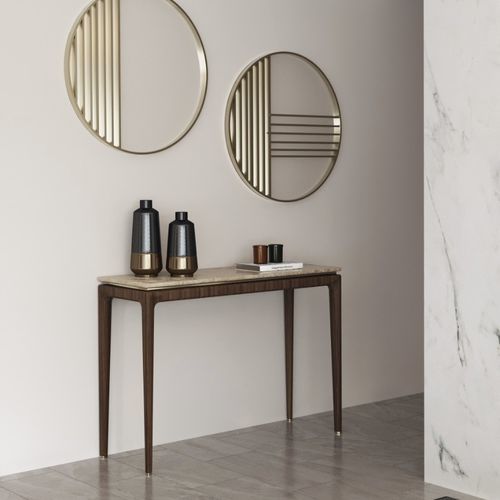 Consolle contemporanea - eden  - Ana Roque - in legno / in marmo / con supporto in legno