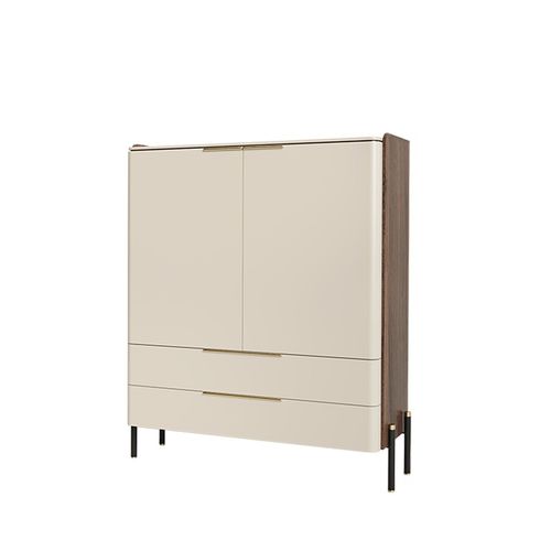 Credenza con alzata contemporanea - misia  - Ana Roque - in legno laccato / in metallo