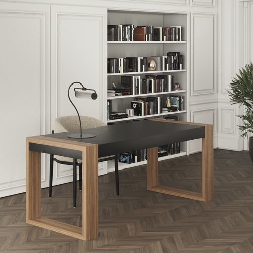 Scrivania da terra - kepler - Ana Roque - contemporanea / in legno laccato / dritta