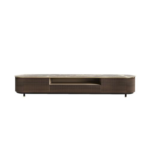 Mobile porta TV contemporaneo - foz - Ana Roque - lowboard / in legno / in metallo