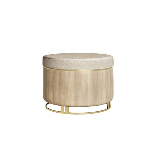 Pouf contemporaneo - select - Ana Roque - in tessuto / in legno / in metallo