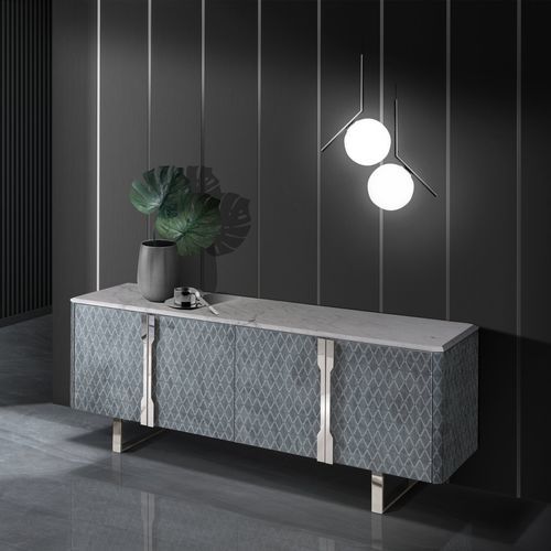 Credenza contemporanea - DIAMOND - Stone International - in legno / in metallo / in marmo