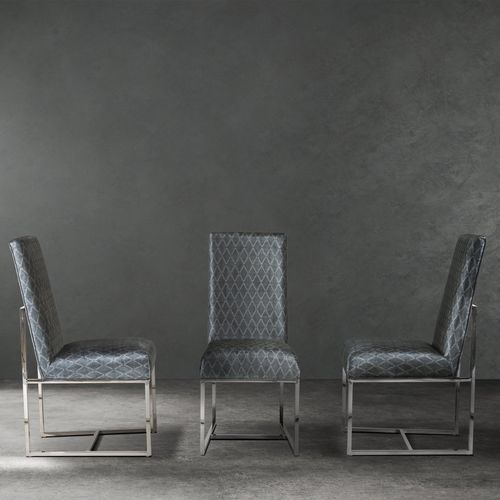 Sedia da pranzo contemporanea - BESS - Stone International - da interno / in tessuto / con supporto in acciaio inossidabile