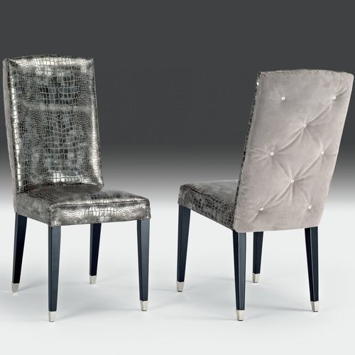 Sedia da pranzo contemporanea - DIVA - Stone International - da interno / in tessuto / in pelle