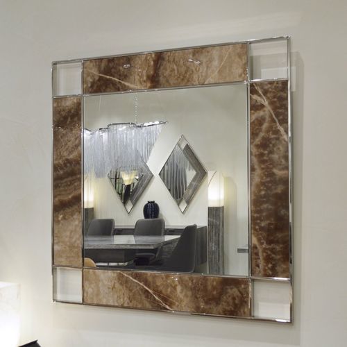 Specchio a muro - KUBO - Stone International - contemporaneo / rettangolare / quadrato