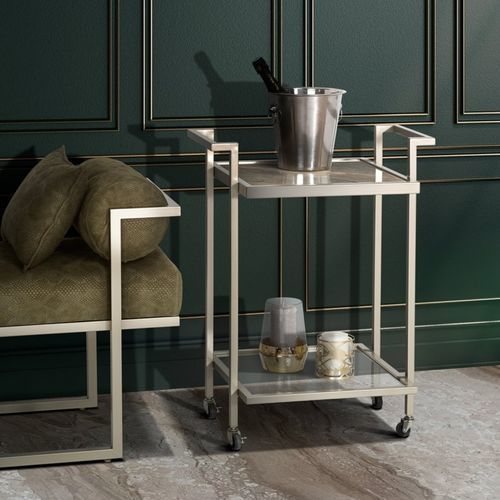 Carrello portavivande di servizio - BILLY - Stone International - per uso residenziale / in metallo / in marmo