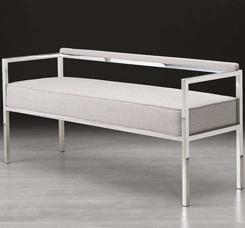 Divano contemporaneo - BEVERLY - Stone International - in tessuto / in pelle / con braccioli