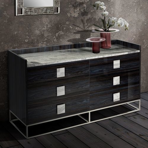 Cassettone contemporaneo - ELLIOT - Stone International - in rovere / in wengé / in teak