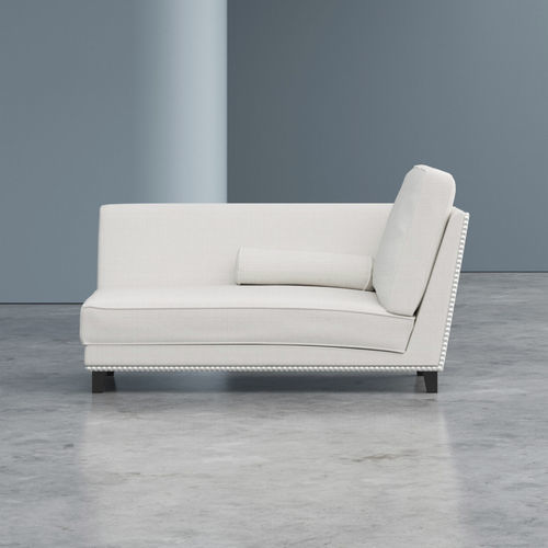 Dormeuse contemporanea - OXFORD  - Gems Barcelona - in tessuto / in legno / con supporto in faggio