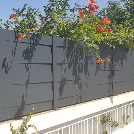 Recinzione a lamelle - Scala Cross ALU - Modular Signs S.L. - residenziale / in alluminio / dritta