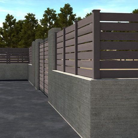 Recinzione antracite - NATURE XTRA 020 - Dlimity - a pannelli / a pannello / da giardino
