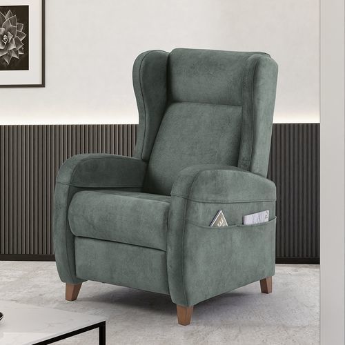 Poltrona relax contemporanea - ALEXA - Mopal Tapizados S.L. - in tessuto / in pino / con poggiapiedi