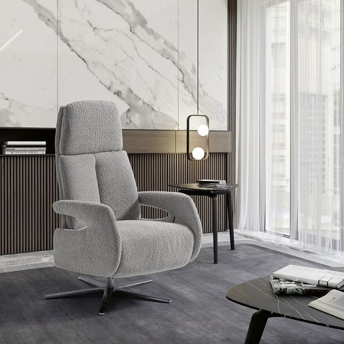 Poltrona relax contemporanea - Mopal Tapizados S.L. - in tessuto / in metallo / con poggiapiedi
