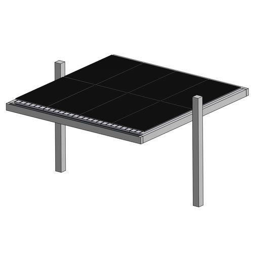 Tettoia per posto-auto in alluminio - STELLA - Heliostek srl - in acciaio / contract / 2 posti
