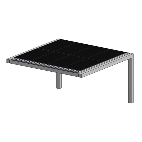 Tettoia per posto-auto in alluminio - LINDA - Heliostek srl - in acciaio / contract / 2 posti
