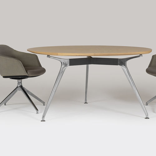 Tavolo contemporaneo - OMEGA - WILLIAM HANDS - in acciaio / in alluminio / con supporto in acciaio