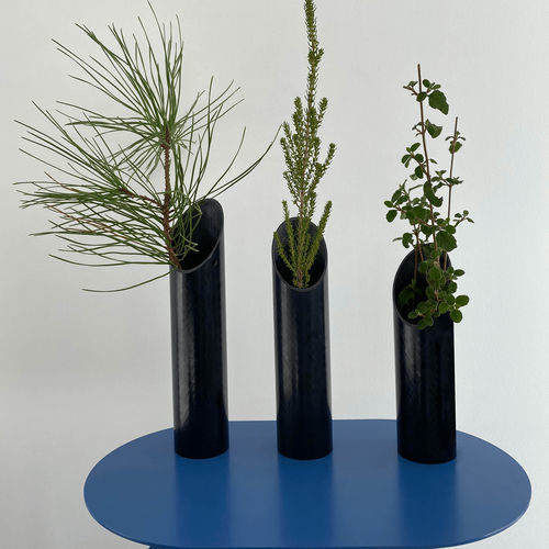 Vaso contemporaneo - La Trilogie - Epsilon Composite - in carbonio / nero