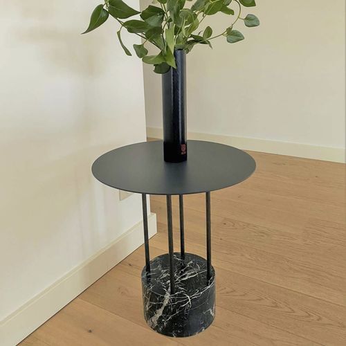 Tavolo d'appoggio contemporaneo - Bijoux Perle - Epsilon Composite - in acciaio / con supporto in marmo / con base in carbonio