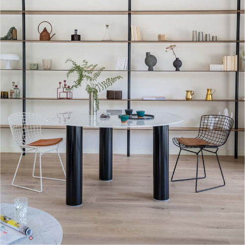 Tavolo da pranzo contemporaneo - Pilotis Claouey - Epsilon Composite - in rovere / in noce / in marmo