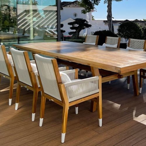 Sedia da pranzo contemporanea - AMALFI - G&G Italia Designer Furniture - da esterno / in tessuto / in corda