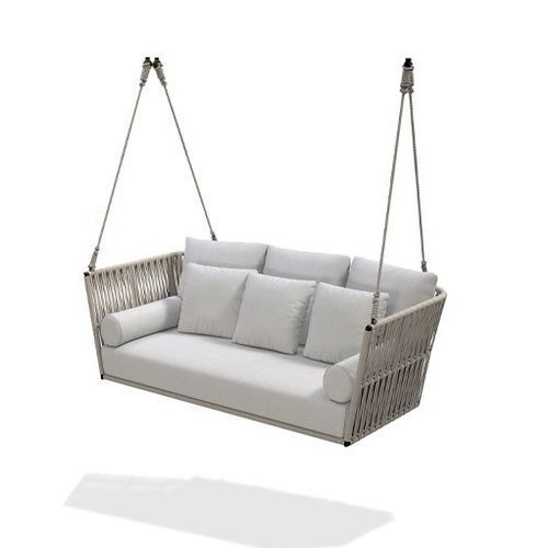 Dondolo da giardino in alluminio - SIENNA CANASTA - G&G Italia Designer Furniture - in tessuto / in gesso / in corda