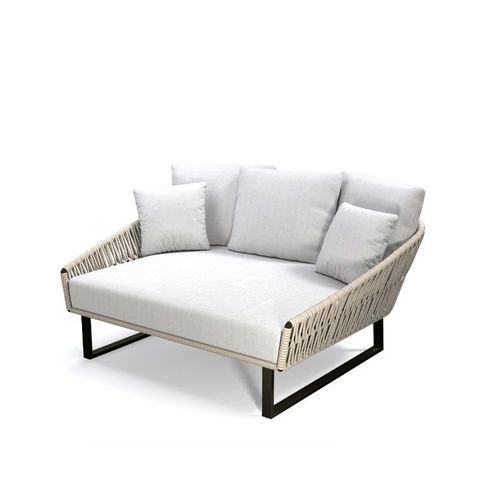 Dormeuse contemporanea - SIENNA CANASTA - G&G Italia Designer Furniture - in tessuto / in alluminio / in corda