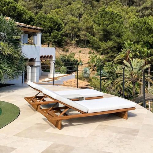 Lettino prendisole contemporaneo - ZEN  - G&G Italia Designer Furniture - in tessuto / in espanso / in corda