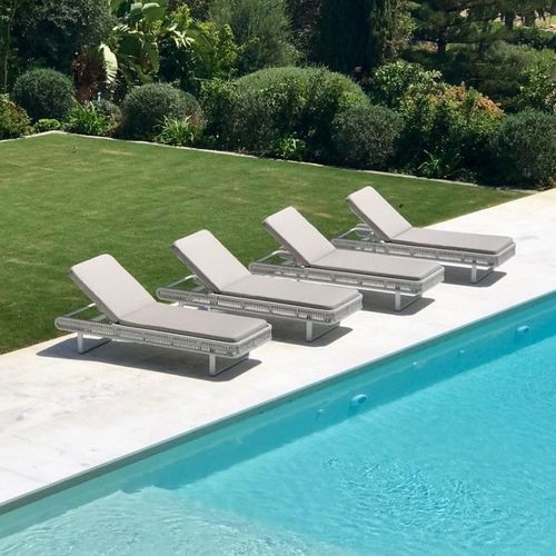 Lettino prendisole contemporaneo - SIENNA  - G&G Italia Designer Furniture - in tessuto / in alluminio / contract