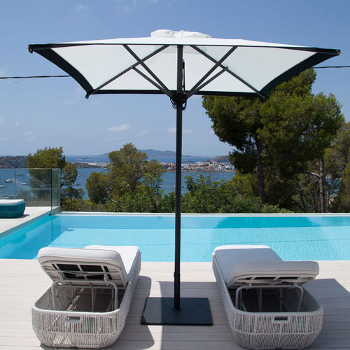Ombrellone quadrato - G&G Italia Designer Furniture - palo centrale / in alluminio / in tessuto