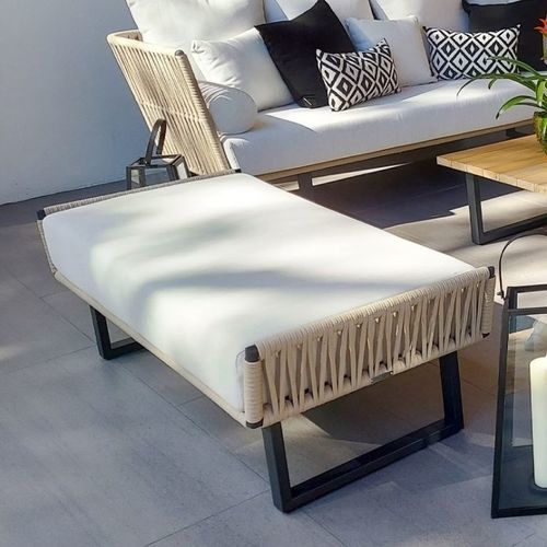 Poggiapiedi contemporaneo - SIENNA CANASTA - G&G Italia Designer Furniture - in tessuto / in espanso / in gesso