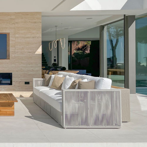 Divano contemporaneo - LAUREL  - G&G Italia Designer Furniture - da esterno / in tessuto / in espanso