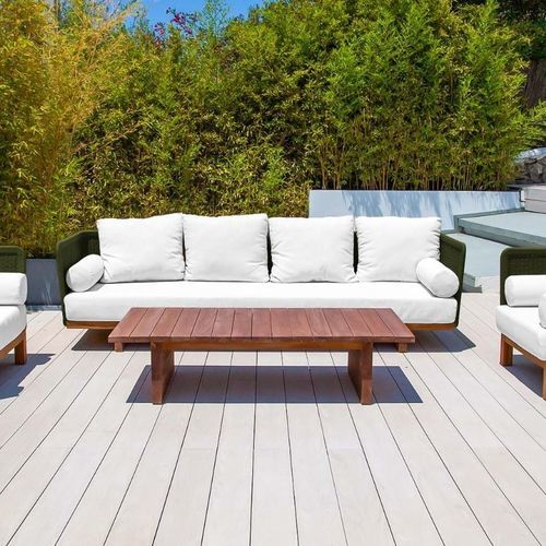 Divano contemporaneo - ZEN  - G&G Italia Designer Furniture - da esterno / in tessuto / a slitta