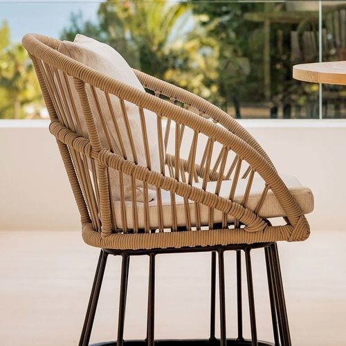 Poltrona contemporanea - KARIMUN - G&G Italia Designer Furniture - in tessuto resistente all'acqua / in alluminio / in alluminio termolaccato